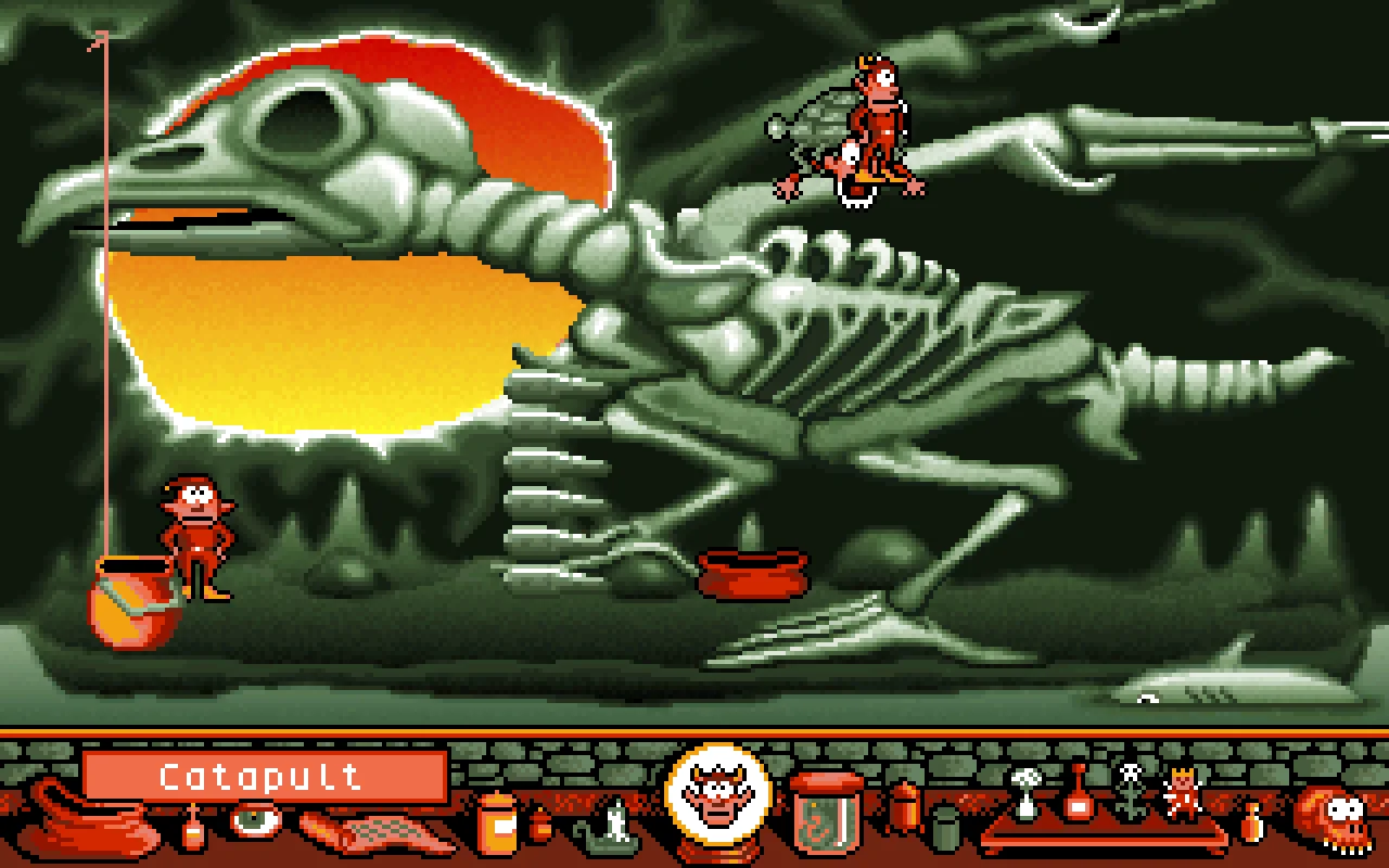 The creature lands with the wizard, right next to the fighter